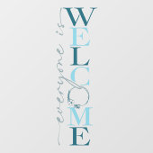 Iedereen is welkome winkeldecor raamsticker (Vel)