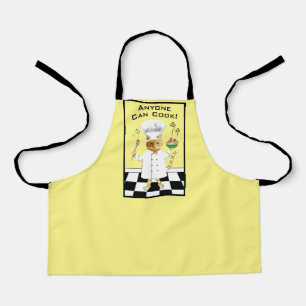 Iedereen kan Cook! Kinderen Geel Kat Apron Schort