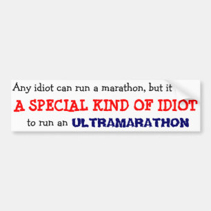 iedereen kan een marathon runnen bumpersticker
