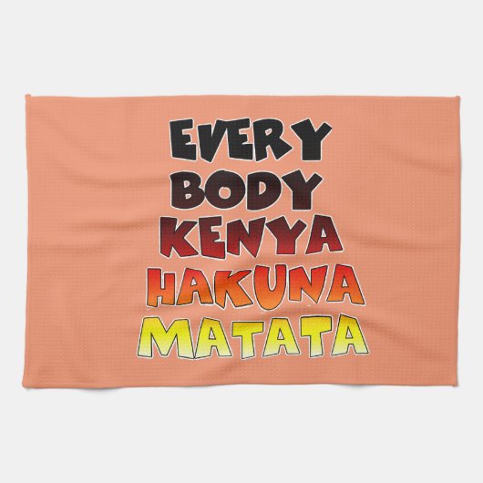 Iedereen Kenya Hakuna Matata Theedoek (Horizontaal)