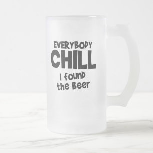 Iedereen koelt $24,95 Frosted Glass Stein Matglas Bierpul