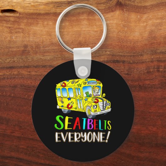 Iedereen Leuk Magic School Bus Driver Job Pride Sleutelhanger (Voorkant)