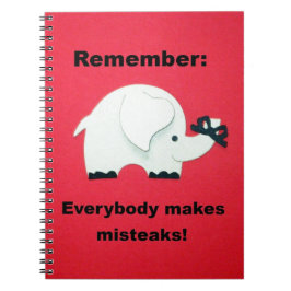 Iedereen maakt fouten. notitieboek