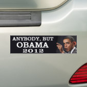 Iedereen, maar Obama 2012 Bumpersticker (Op auto)