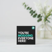 Iedereen moggen vierkante visitekaartje (Staand voorkant)