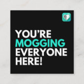 Iedereen moggen vierkante visitekaartje (Voorkant)