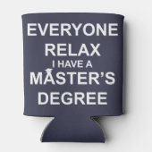 Iedereen rustig, ik heb een masterdiploma blikjeskoeler (Achterkant)