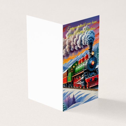 Iedereen thuis kerstkaart kaart (Buitenkant)