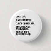 Iedereen verdient de mensenrechten ronde button 3,2 cm (Voorkant)