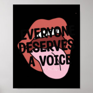 Iedereen verdient een voice Sticker Poster