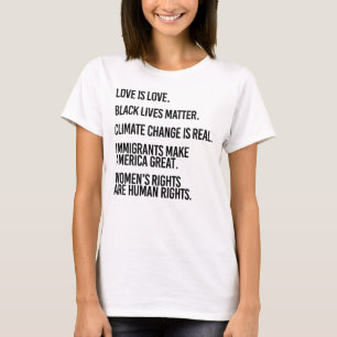 Iedereen verdient mensenrechten t-shirt