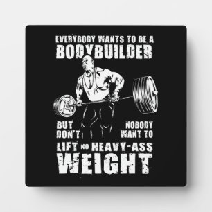 Iedereen wil een biodybuilder zijn - een gym-werke fotoplaat