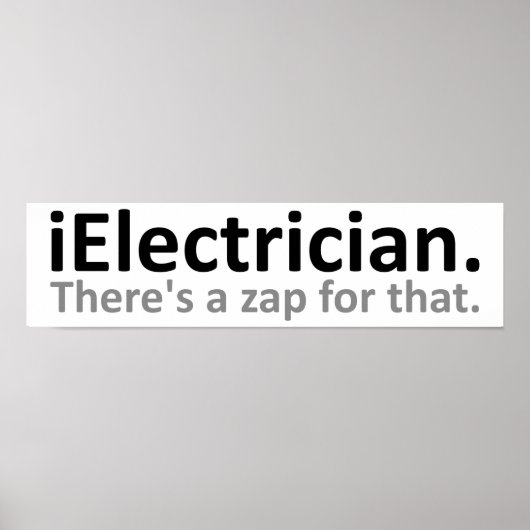 iÉlectricien Affiche Drôle (Devant)