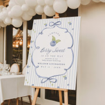 Iemand Berry Zoet Blauw Baby Shower Welkom