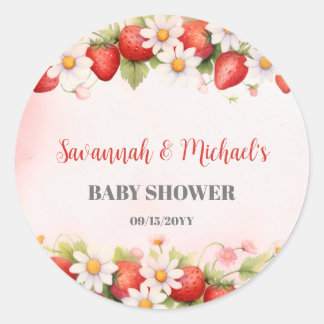 Iemand Berry Zoete Baby Shower Ronde Sticker