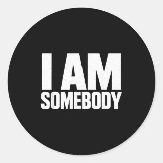 Iemand _ burgerrechten empowerment vetgedrukte tek ronde sticker