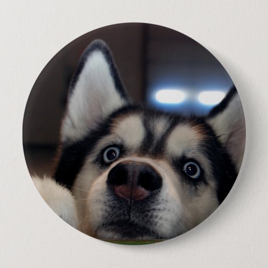 Iemand daarbuiten? ronde button 4,0 cm (Voorkant)