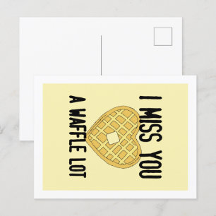 Iemand die het mist, zegt dat ik je een WaffleLot  Briefkaart