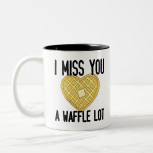 Iemand die het mist, zegt dat ik je een WaffleLot  Tweekleurige Koffiemok