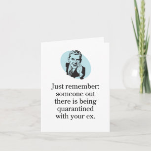 Iemand die in quarantaine is met je ex kaart