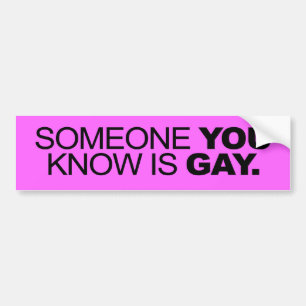IEMAND DIE JE WEET IS GAY -.png Bumpersticker