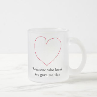 Iemand die van mij houdt matglas koffiemok