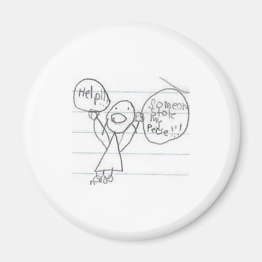 Iemand heeft mijn perse gestolen!!! magneet (Voorkant)