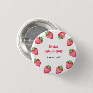 Iemand heel zoete aardbei baby shower favor ronde button 3,2 cm