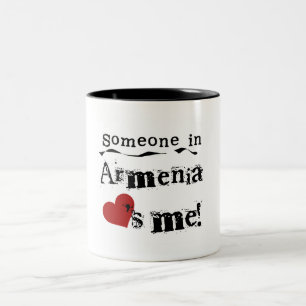 Iemand in Armenië houdt van mij Tweekleurige Koffiemok