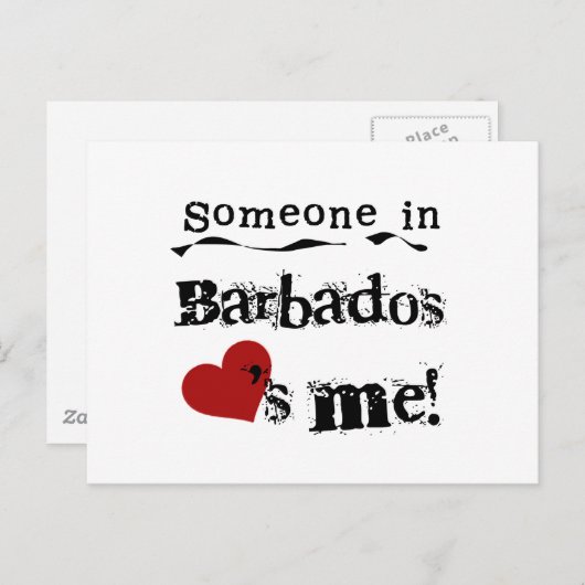 Iemand in Barbados houdt van mij Briefkaart (Voorkant / Achterkant)