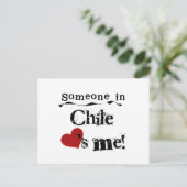 Iemand in Chili houdt van mij Briefkaart (Staand voorkant)