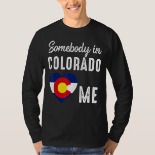 Iemand in Colorado Denver Map Flag Co Souvenir M T-shirt