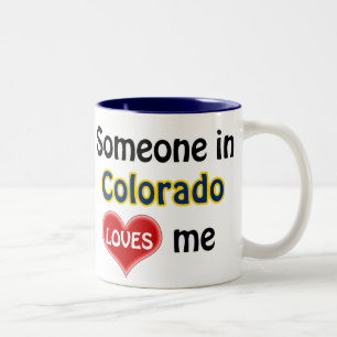 Iemand in Colorado houdt van mij Tweekleurige Koffiemok