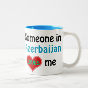 Iemand in de Azerbeidzjan houdt van mij Tweekleurige Koffiemok