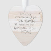 Iemand in de hemel met acrylhartversiering ornament (voorkant)