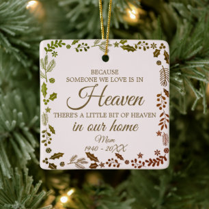 Iemand in de hemel Wintergroen foto Keramisch Ornament