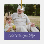 Iemand in de winter Greenery Foto Keramisch Ornament (Achterkant)