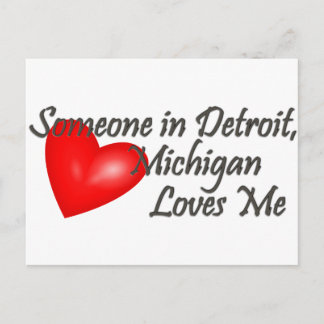 Iemand in Detroit houdt van me Briefkaart