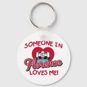 Iemand in Florence houdt van mij met het sleutelwo Sleutelhanger
