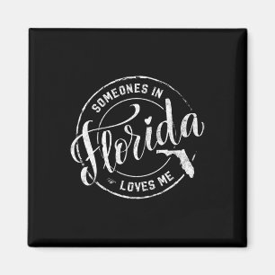 Iemand in Florida houdt van mij Fl Miami Vibes Zon Magneet