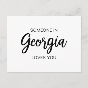 Iemand in Georgia houdt van je. Briefkaart