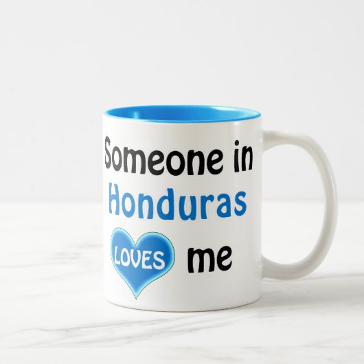 Iemand in Honduras houdt van mij Tweekleurige Koffiemok (Rechts)