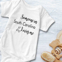 Iemand in..houdt van me Gepersonaliseerde Zwarte T Romper