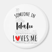 Iemand in Idaho houdt van me Magnet Magneet (Voorkant)