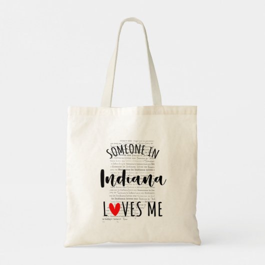 Iemand in Indiana houdt van mij Tote Bag (Achterkant)