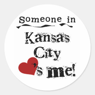 Iemand in Kansas City Ronde Sticker