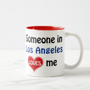 Iemand in Los Angeles houdt van mij Tweekleurige Koffiemok
