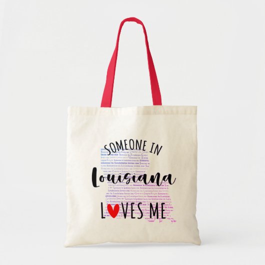 Iemand in Louisiana houdt van me Canvas tas (Voorkant)