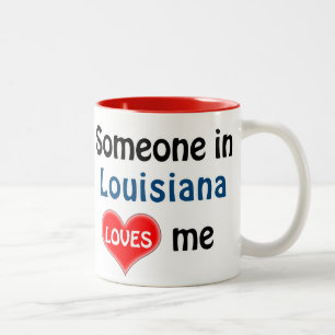 Iemand in Louisiana houdt van mij Tweekleurige Koffiemok