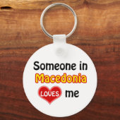 Iemand in Macedonië houdt van mij Sleutelhanger (Voorkant)
